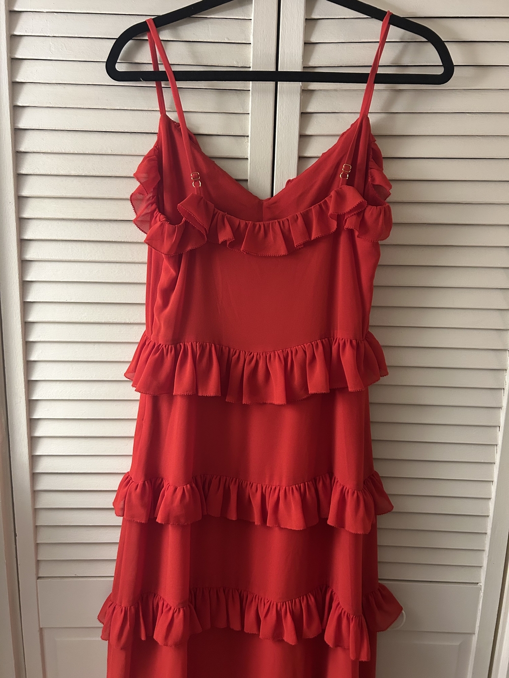 MICHAEL Michael Kors Red Ruffle Tiered Maxi Dress - Picture 2 of 3